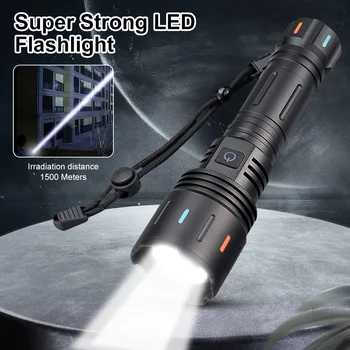 חיצוני פנס LED גבוה בהיר נטענת עמיד למים חשמלי לפיד טלסקופ חירום פנס עבור קמפינג